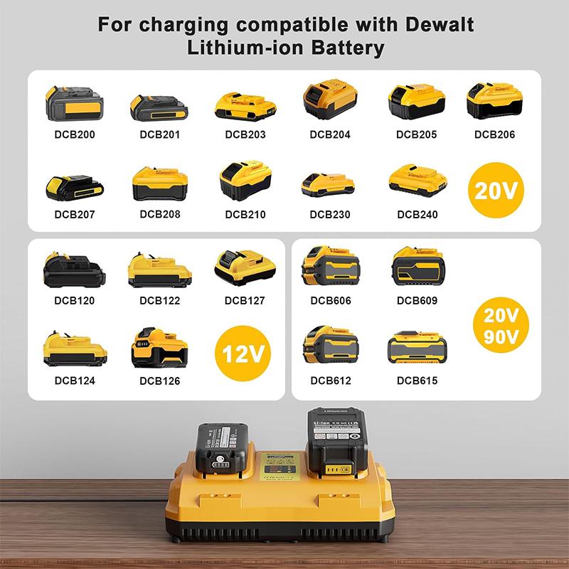DCB102 Double Charger For 10.8V 12V 14.4V 20V Lithium Ion Battery Pin DCB203 DCB204 DCB205 DCB118 DCB105 DCB107 DCB11