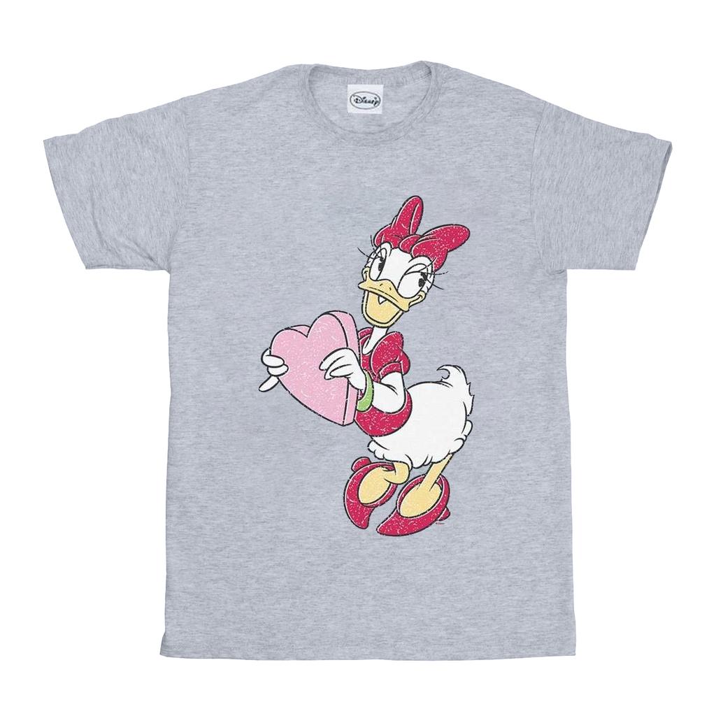 Disney Mens Daisy Duck Love Heart T-Shirt