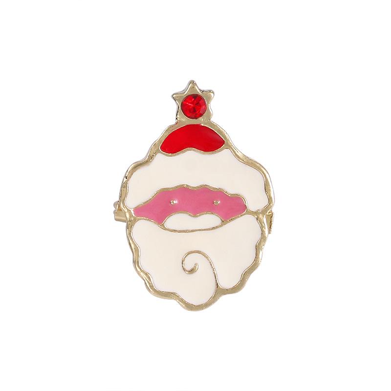 Santa Claus Christmas Tree Brooch - Retro Alloy Jewelry Pin for Clothing, Shoes, and Hats