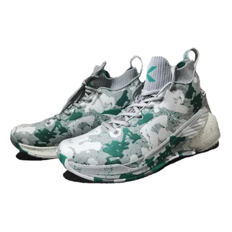 Anta KT4 Still Water Несоответствующие Модные Амортизация Нескользящие Высокие Баскетбольные Кроссовки Мужские Черный Белый Зеленый 11841101-16