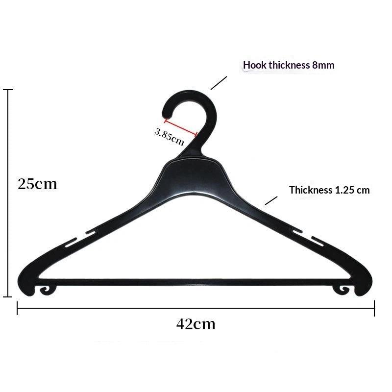 Multifunctional Plastic Clothes Hangers Sturdy Frame Non Slip Grooves 20 Pack Practical Housewarming Gift for New Homeowners