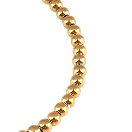 Women Beaded Enamel Bracelet Adjustable Length Heart Charm Titanium Steel Bracelet Stress Relief Happiness Meaningful Jewelry