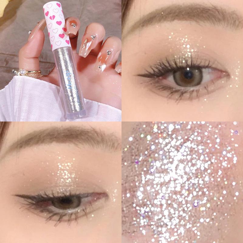 Liquid Eyeshadow Pearl Glitter Brightening Waterproof Glossy Silkworm Single Colour Eyeshadow Liquid Highlight Makeup