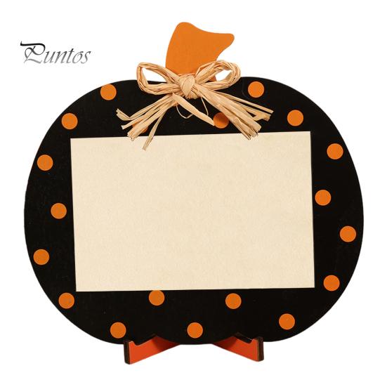 Хэллоуин деревянные фоторамки тыква клетчатый держатель для фотографий настольное украшение для дома ферма гостиная внутренний декор для вечеринки