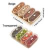 Moisture-proof Snack Dry Fruit Tray Plastic Dessert Container Fruit Bowl Snack Storage Tray  Travel