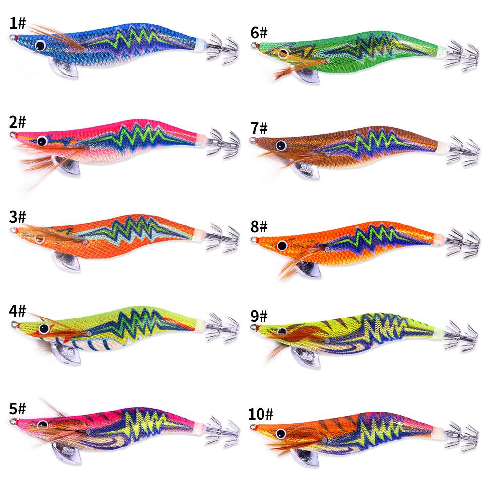 3,5 крючки для отсадки Pesca, кальмары, деревянная приманка для креветок, искусственная приманка, 13,8 см-18,6 г, рыболовные снасти для осьминога и каракатицы с погремушкой