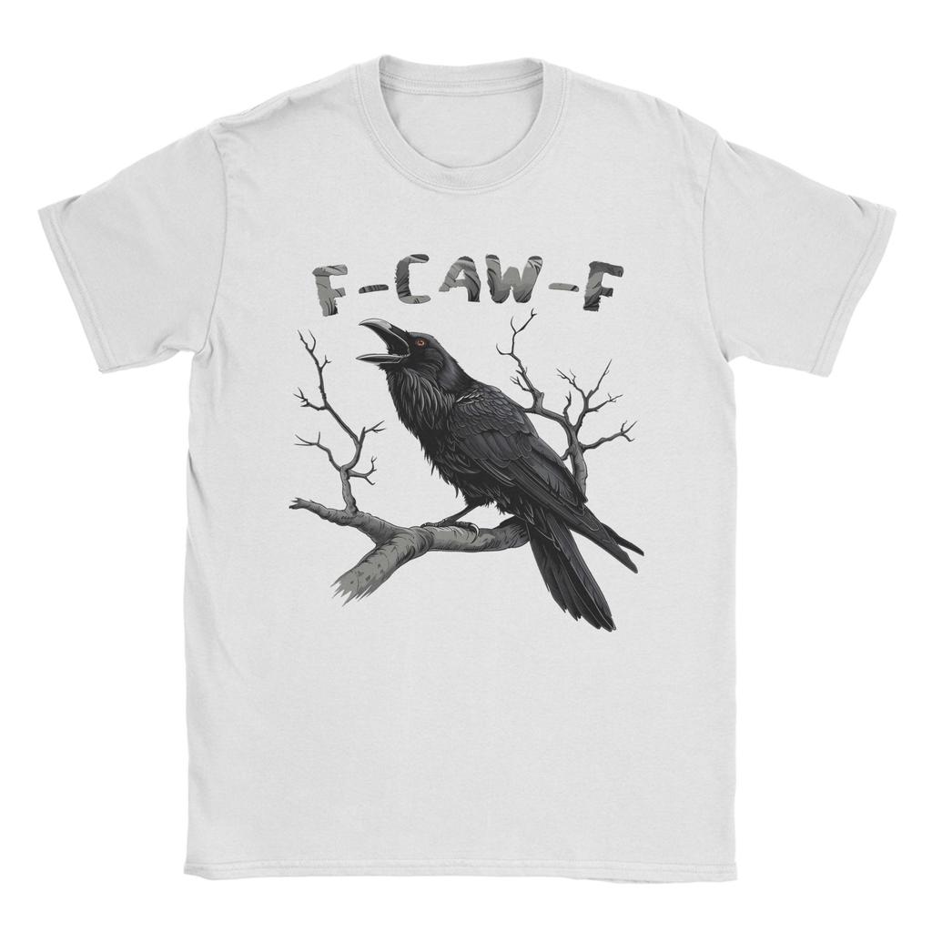 Мужские футболки Black Crow F Caw F F-Caw-F Птица Хлопковая одежда Забавные Футболки с коротким рукавом и круглым вырезом Футболки больших размеров