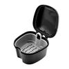 Dentures Case Portable Soaking Denture Bath Box with Strainer Basket Invisible Brace Retainer Mouth
