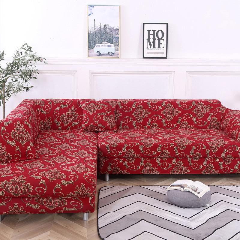 Чехол для дивана с принтом, эластичный чехол для дивана для гостиной, угловой диван с домашними животными, L-образный шезлонг, чехол для дивана, диваны 1/2/3/4 места