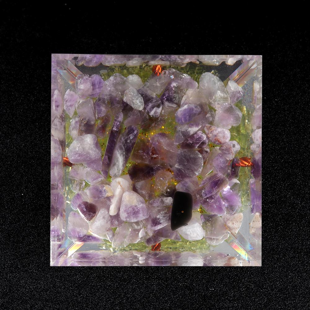 1 шт. Пирамида из натуральной каменной крошки, декоративная, Рейки, целебные камни, предметы интерьера, пирамида Древо жизни, настольный декор для дома, украшения, подарки на удачу