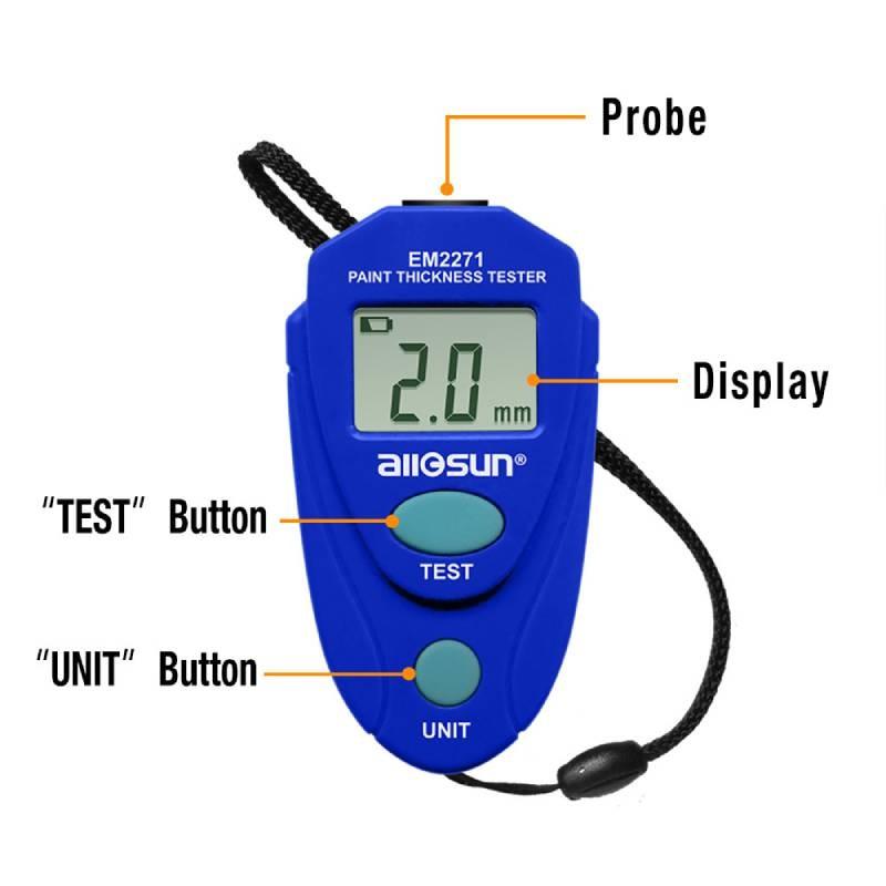 Car Coating Thickness Tester With Waterproof Design For Auto Body And Maintenance