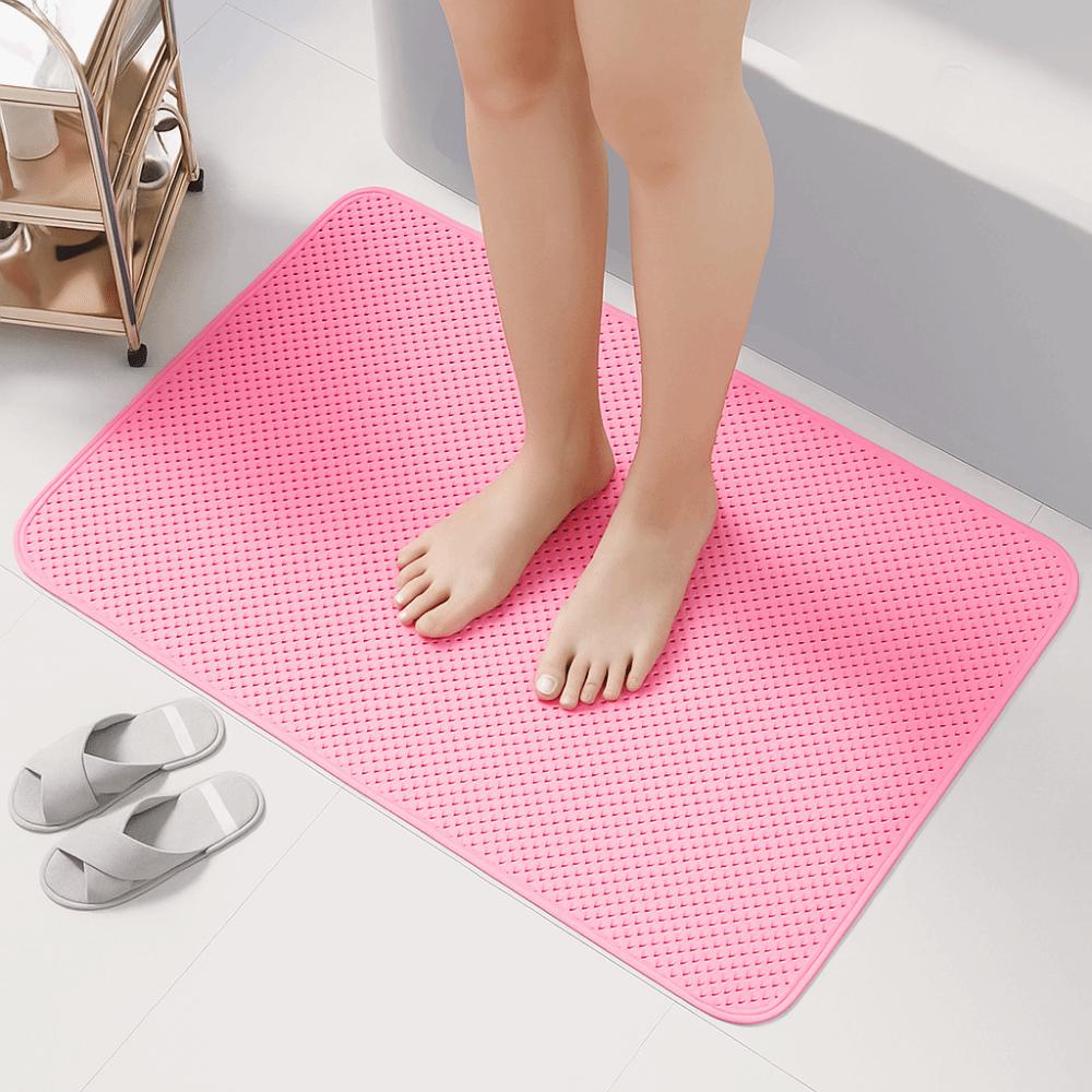 Textured Surface Non-Slip Bath Mat Machine Washable Shower Mat Easy Clean Bathtub Mat Spa