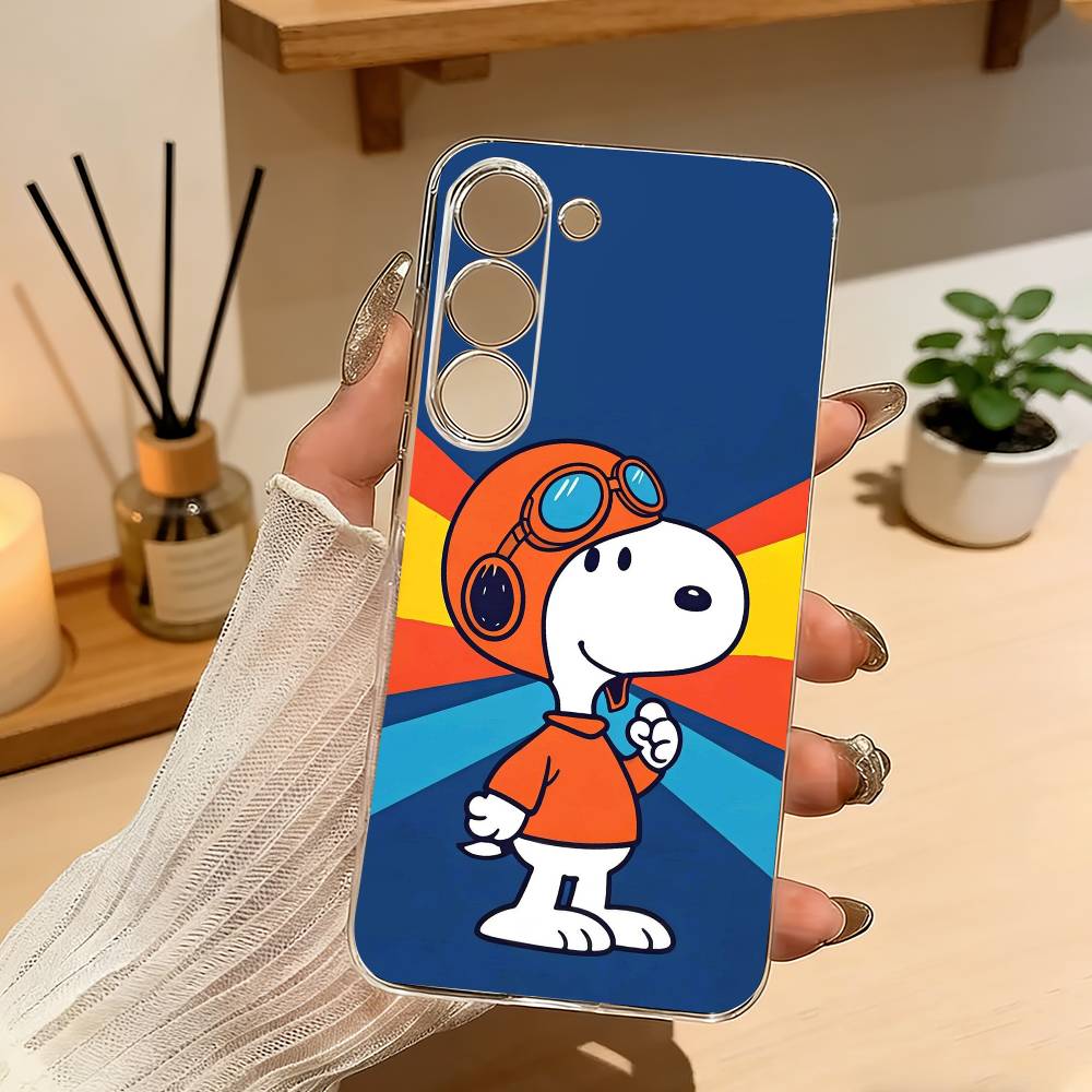 Cartoon S-Snoopy-dog-y Cute Phone Case For Samsung A10 A12 A31 A40 A70 Transparent Cover