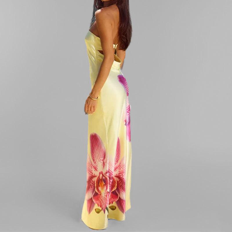Женские летние модные элегантные платья-футляры с принтом, сексуальные, без талии, длинные платья