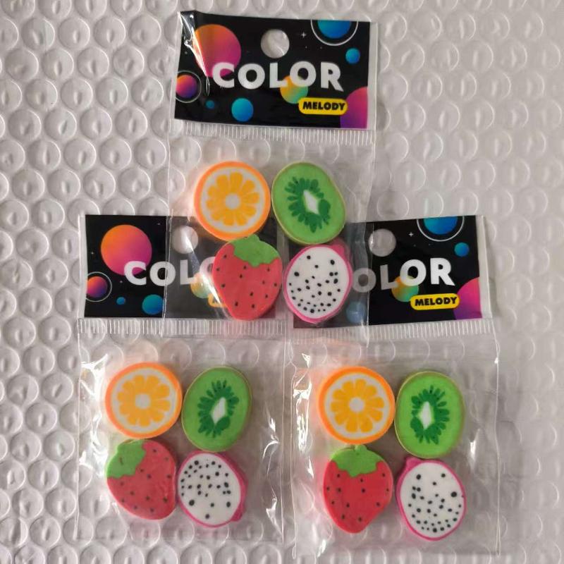 4/12/20 шт. Милый ластик с изображением фруктов, канцелярские принадлежности для студентов, креативный модный ластик
