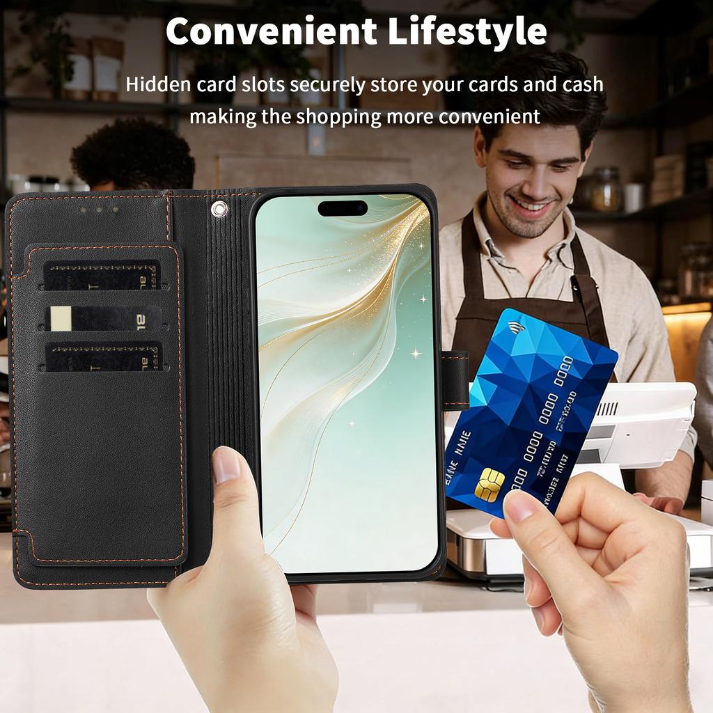 Кожаный кошелек-книжка для Nokia C01 Plus C30 C10 C20 C300 C02 C32 C12 X30 X20 X10 G21 G11 G20 G10 G400 G42 G22 из ПУ с 9 отделениями для карт и ремешком на запястье