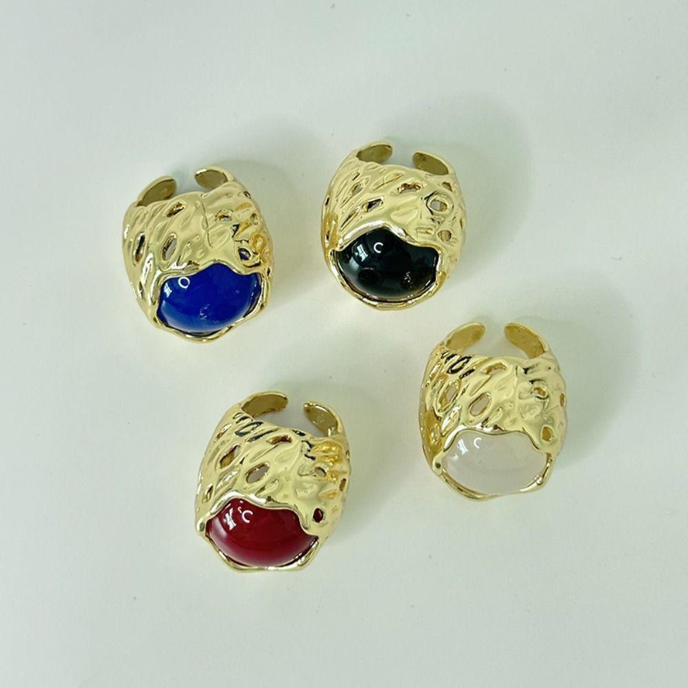 Круглое винтажное металлическое кольцо с полым дизайном, кольцо для личности, свадебный аксессуар