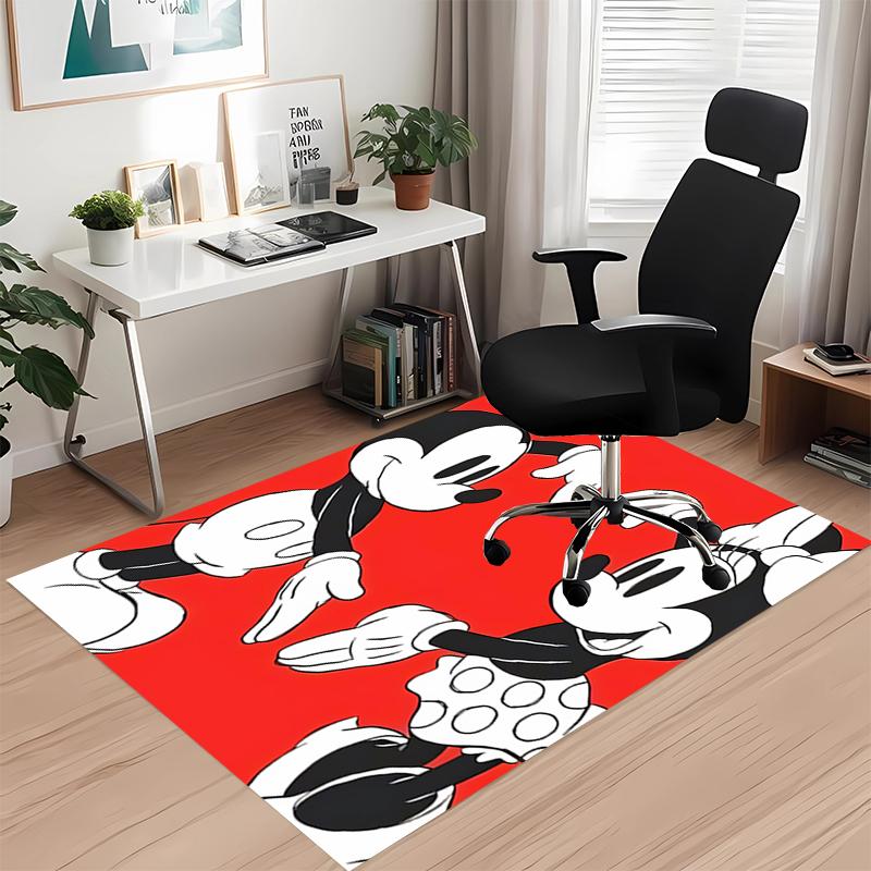 Mickey Minnie Printed Carpet, for Office Chair Living Room Bedroom Kitchen Room Decor Gifts.
