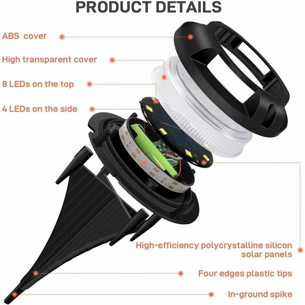 Солнечный грунтовый светильник от заката до рассвета уличные фонари газонный уличный подземный водонепроницаемый теплый на солнечной батарее RGB заборный светильник для улицы
