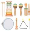 Wooden Orff Percussion Set Children'S Music Enlightenment Harping Sand Hammer Rattling Bells Educational Toys