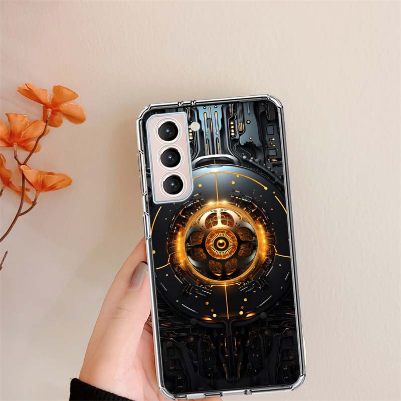 Superpower Mechanical Energy Clear Phone Cases for Samsung S26 Ultra Galaxy S25 Edge S24 S23 FE S21 Plus S20 S22 S10 Cover Patte