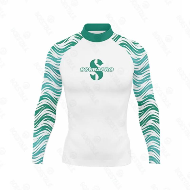 Long Sleeve UV Protection Rash Guard Swimwear Surfing Diving Snorkeling Unisex Quick Dry Compression Fit