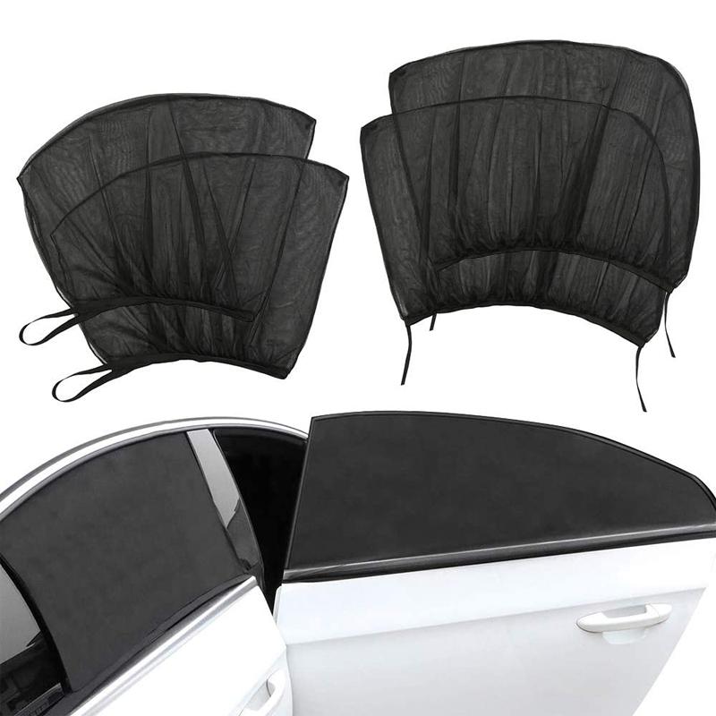 Car Sun Shade Front/Rear Side Window UV Sun Prevent Sunshine Blocker Cover Shade Mesh Car Window Shades for Child Baby