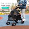 Pet Cat and Dog Universal Dog Carrier Bag Large Vision Car Dog Basket Universal Pulley Pet Stroller Lightweight Folding Cage