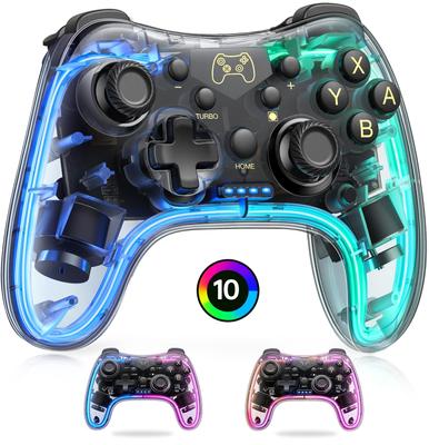 Контроллер переключателя Цвета RGB Беспроводной контроллер переключателя Настройки приложения контроллера 10-цветное преобразование Wake Up Switch Pro Контроллер Переключатель Совместимость с OLED TURBO