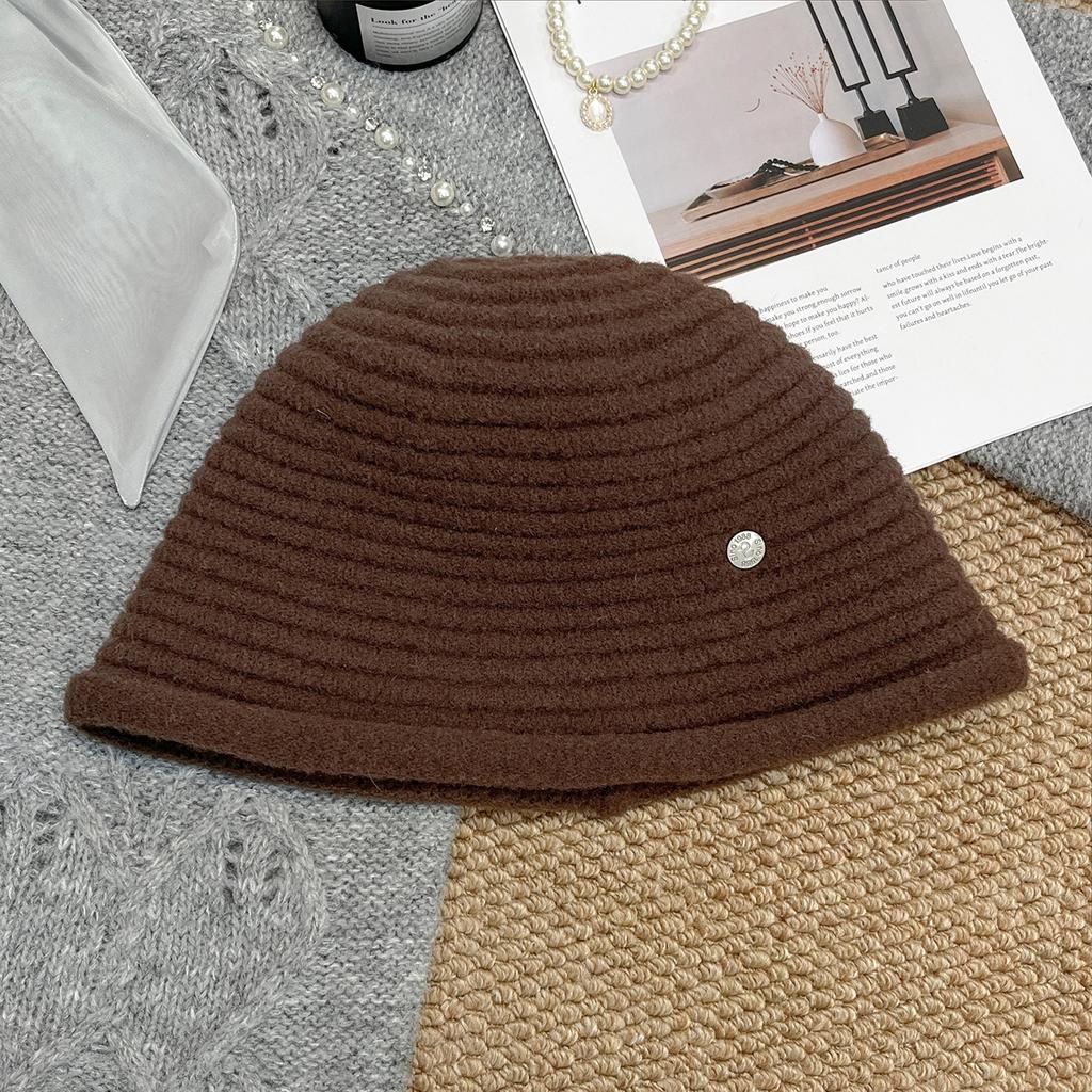 Autumn and winter soft glutinous plain face small fisherman hat children warm big head circumference basin hat winter versatile top hat