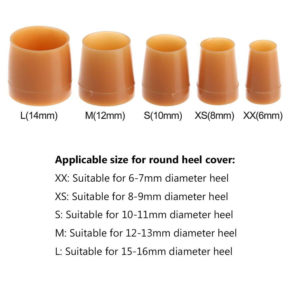 pair New Shockproof Non-slip Round Shape Heel Stoppers Silencer Heel Protector Antislip High Heeler