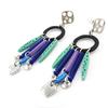 [J3162] - Blue-purple 'Pimprenelle' Designer Earrings