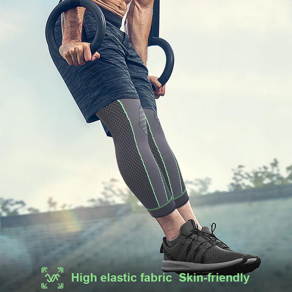 1pc Gym Sports Full Leg Compression Sleeves Knee Braces Support Protector Pads Weightlifting Arthritis Joint Pain Relief Muscle Tear