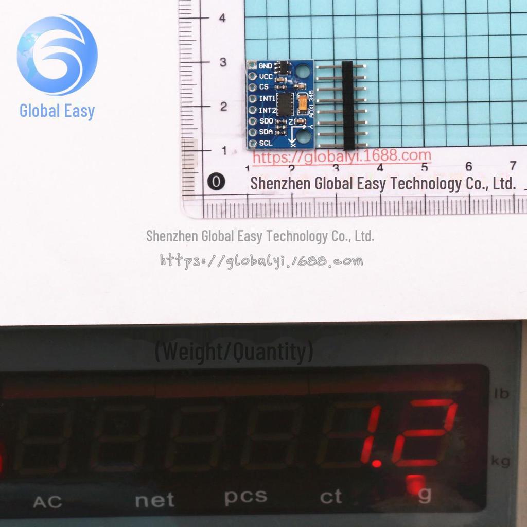 Цифровой трехосевой акселерометрический модуль ADXL345 с IIC/SPI