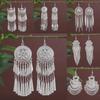 "Long Tassel Miao Silver Earrings - Ethnic Style Fairy Design"