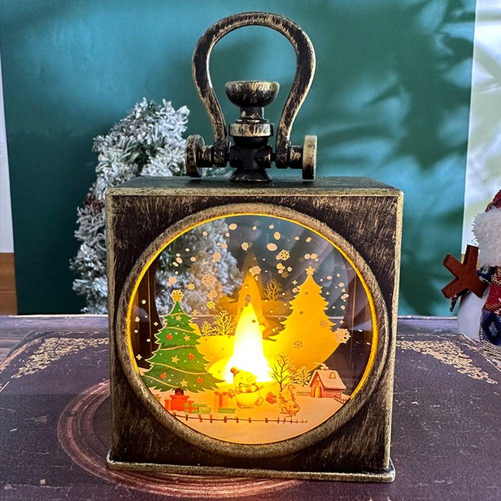 Santa Christmas Portable Lantern Christmas Tree Christmas Hanging Lamp  Bedroom Decor