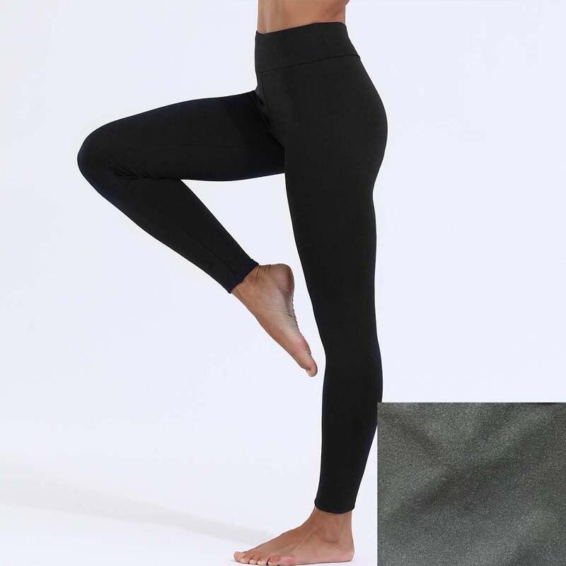 Офисные женские теплые толстые бархатные леггинсы, повседневные брюки с высокой талией, компрессионные брюки из овечьей шерсти, женские морозостойкие брюки 29265