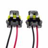 2 Pcs 9005 9006 for Automotive Headlight Fog Lamp Bulb Socket Adapter Female Connector Wiring Harness Copper Core Wire Harness