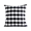 Polyester Cotton Black and White Checkered Pillow Cushion Cover Simple Style Bedside Checkerboard Checkerboard Pillow Back Cushion Cover