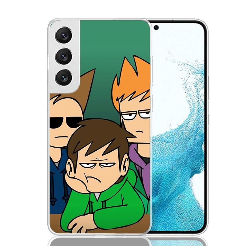 Аниме Мультфильм Eddsworld Чехол для Телефона Samsung Galaxy S26 Ultra S23 S24 S25 Edge S20 FE S21 S22 Plus Мягкий Чехол с Печатью