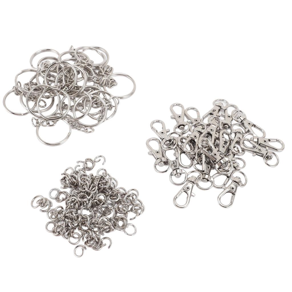 200 шт. набор брелоков цинковый сплав глянцевый серебряный портативный набор брелоков для подвешивания фотографий ожерелье Makin