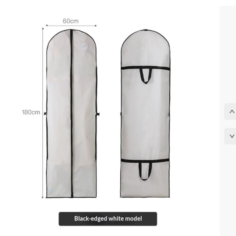 [High Quality]1Pcs 180Cm Wedding Dress Dust Cover 180*60*10Cm Gown Waterproof Storage Bag