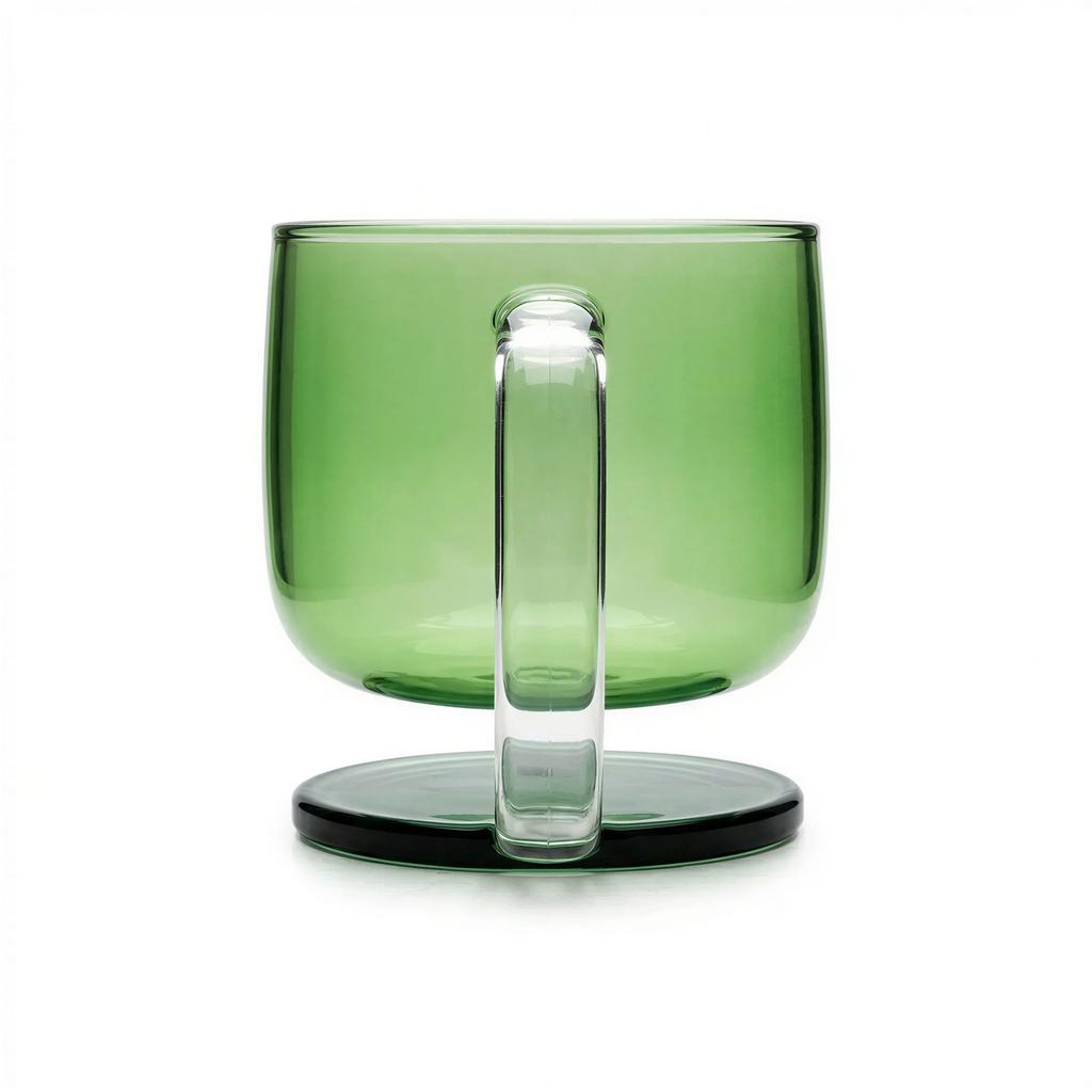 GLASS WITH AIR LEVITATION EFFECT MUG GREEN 300 ml