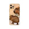 Capybara Phone Case for Iphone 5 5s 2020se 6 6s 7 8 Plus X 10 XR XS 11 12 13 Mini Pro MAX Black Tpu Back Cover