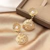 Beach Wind Shell Earrings Female Retro Street Fashion Pearl Earrings