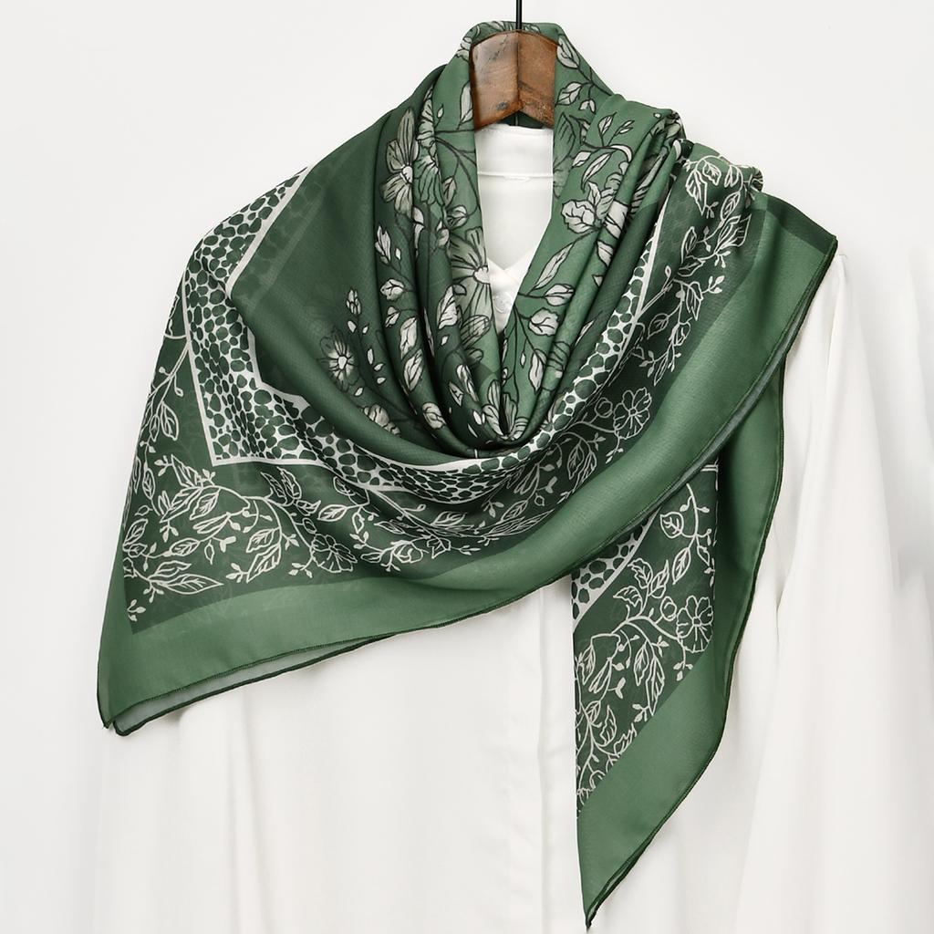 Квадратный хиджаб-шарф с кружевом, из пряжи саронг с принтом, солнцезащитный шарф Индонезия тюрбан Высокое качество Новый