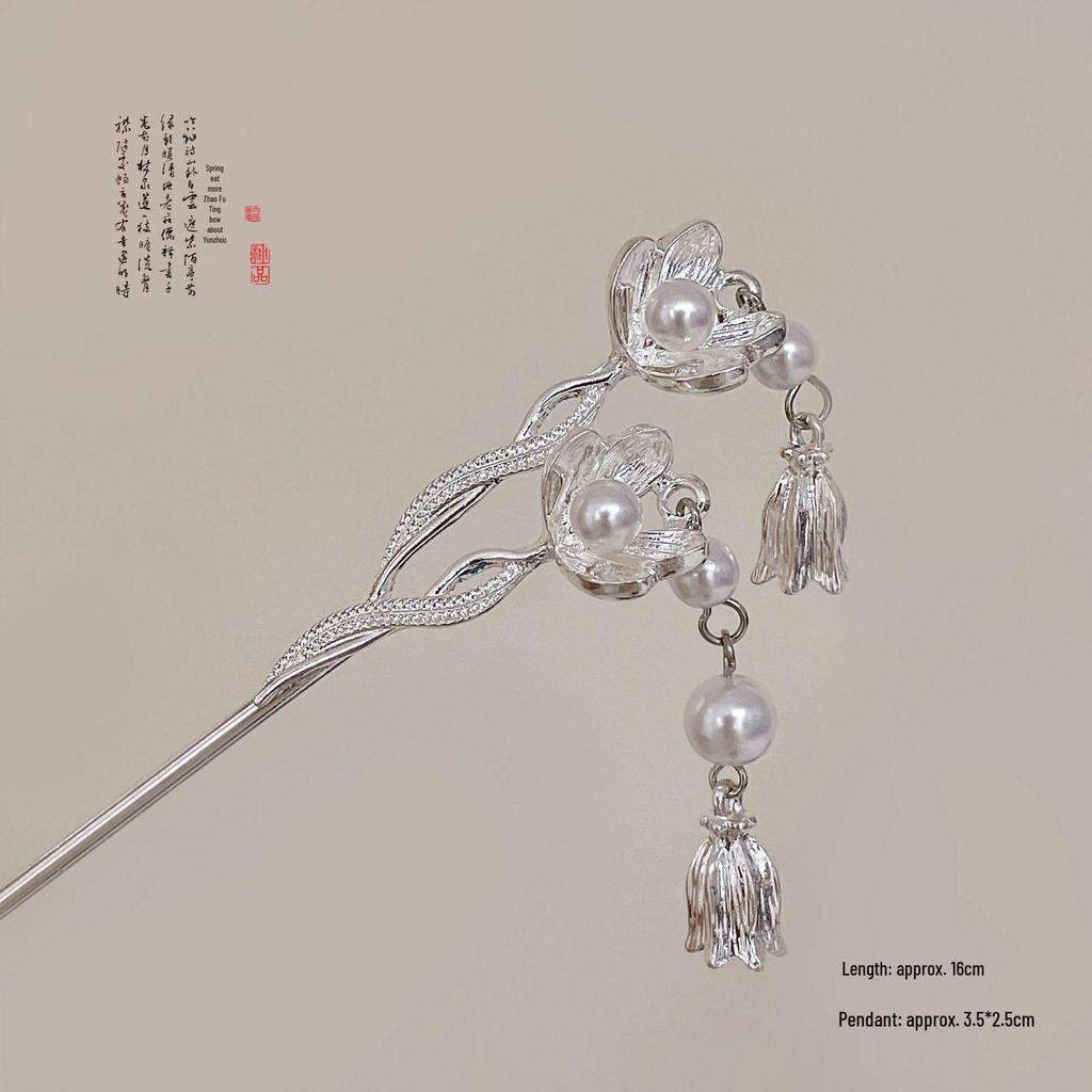 Изысканная винтажная заколка для волос с кисточкой для женщин - Элегантное украшение для волос в стиле ханьфу и ципао