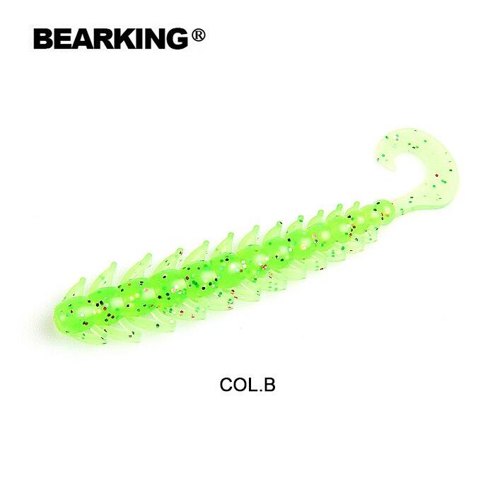 BEARKING Рыболовная приманка 80 мм, 2,6 г, 12 шт./пакет, мягкие приманки Bugsy, рыболовная воблер, приманка для окуня, искусственная рыболовная мягкая приманка, приманка