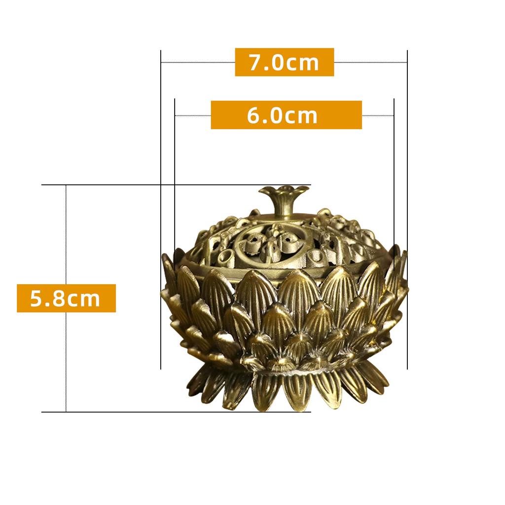 Винтажная металлическая подставка для благовоний в виде цветка лотоса, буддизм, Будда, комната, домашний декор, мини-цензор для сандалового дерева, держатель для благовоний, бронзовое изделие