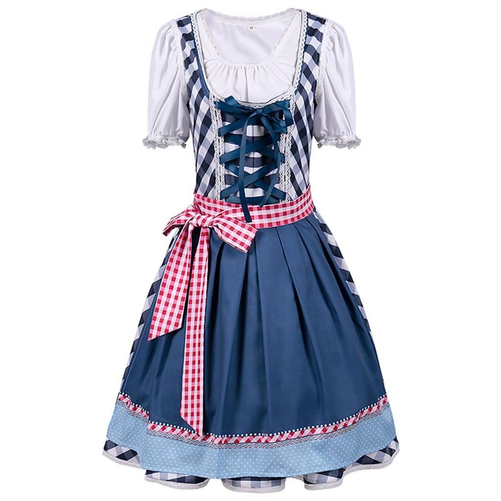 Женское повседневное пивное платье с коротким рукавом и спущенным плечом, баварская женская одежда